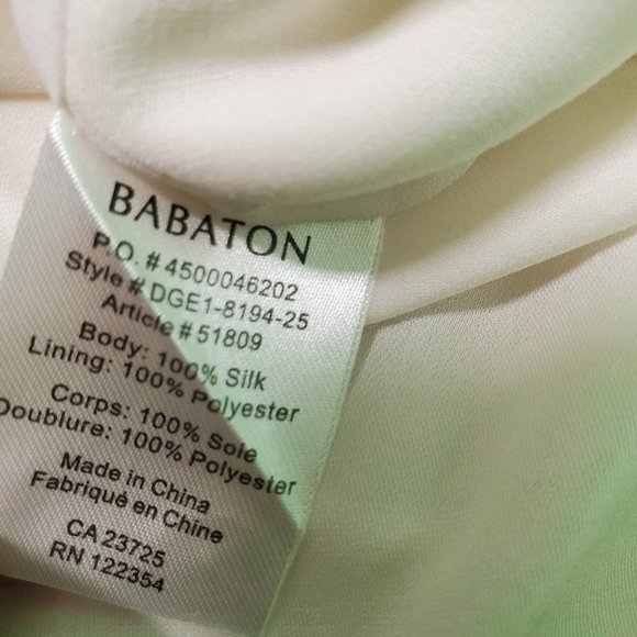 Aritzia Babaton Benedict Silk Dress Sleeveless Mini Pleated Dress Ivory Sz S - Picture 6 of 9